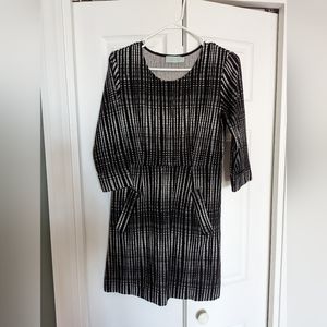 Black and white striped dress, Veronica M. Size M